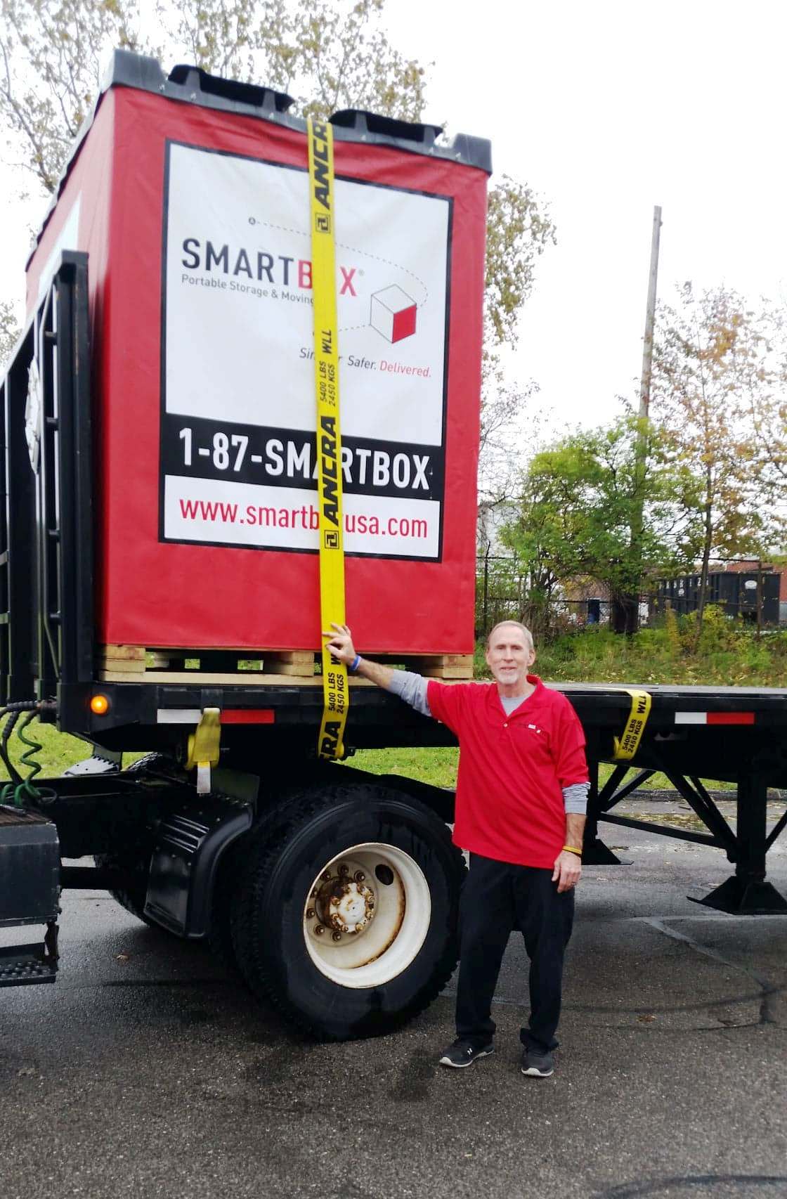 driver hylton and smartbox on trailer